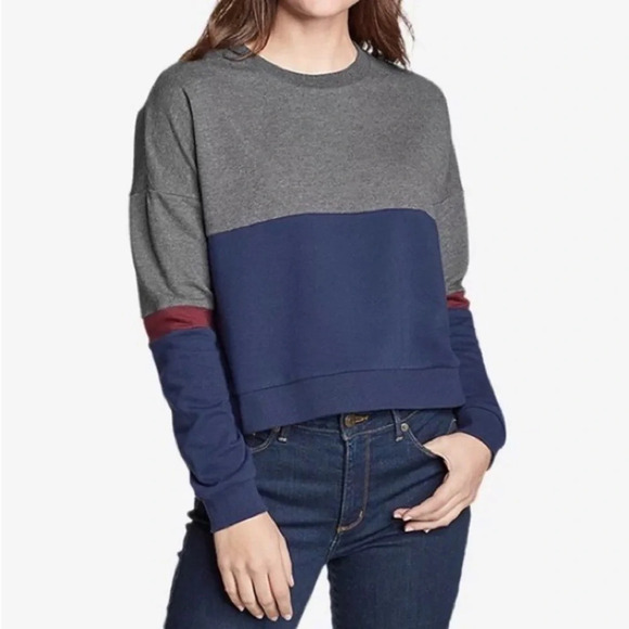 Eddie Bauer Vintage 90s Style Crop Sweatshirt Size XL - Picture 1 of 9